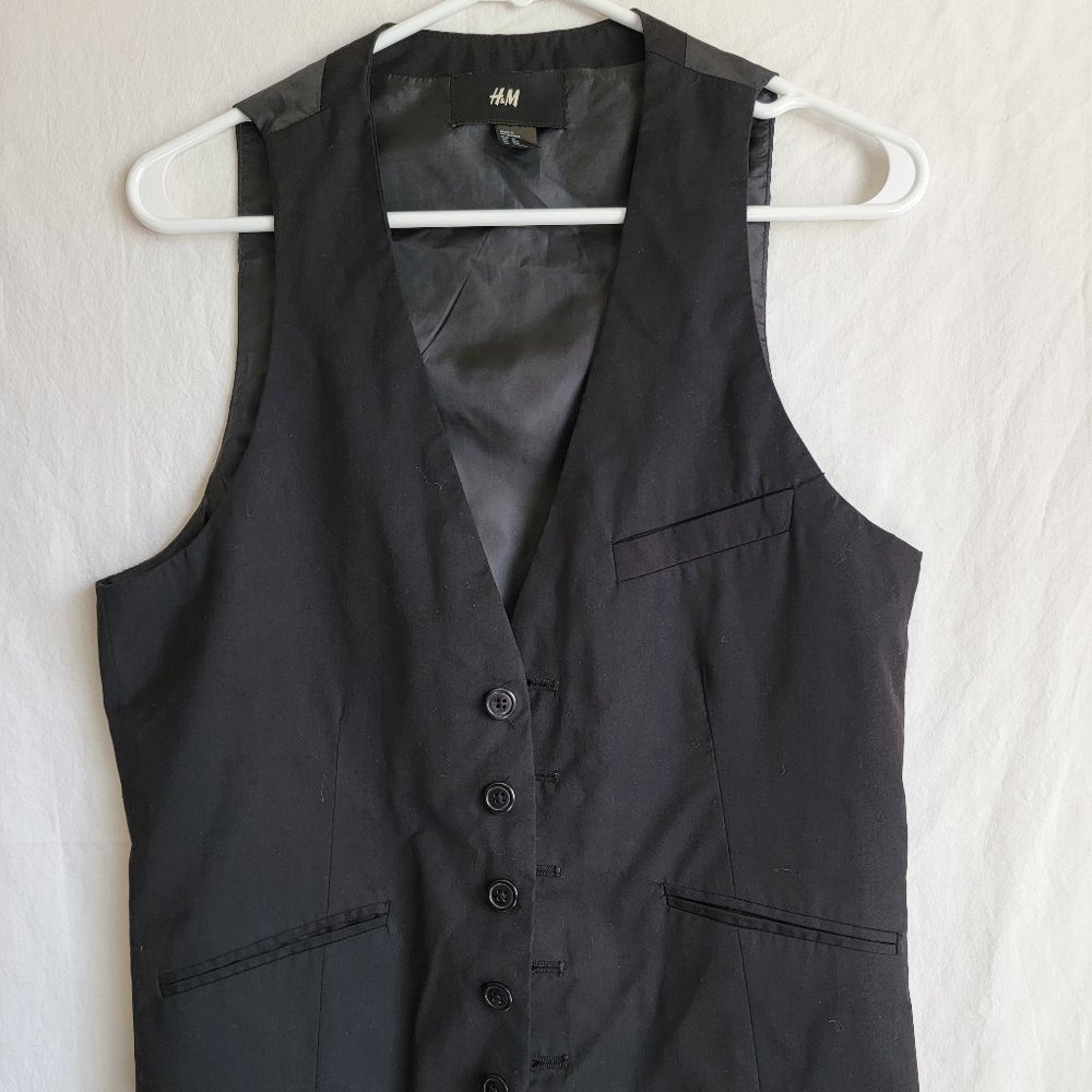 H&M Mens Vest Suit Classic Black. Size 36R